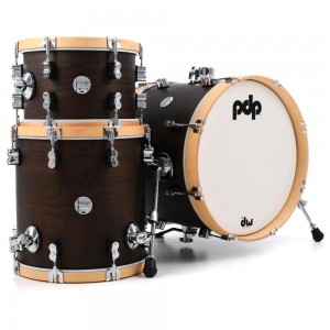 PDP Concept Classic Wood Hoop 3PC. Shell Pack 18/12/14 Walnut w/Natural Hoops